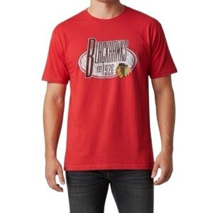 NHL Blueline Chicago Blackhawks T-Shirt Hockey Red Black Size 2XL
